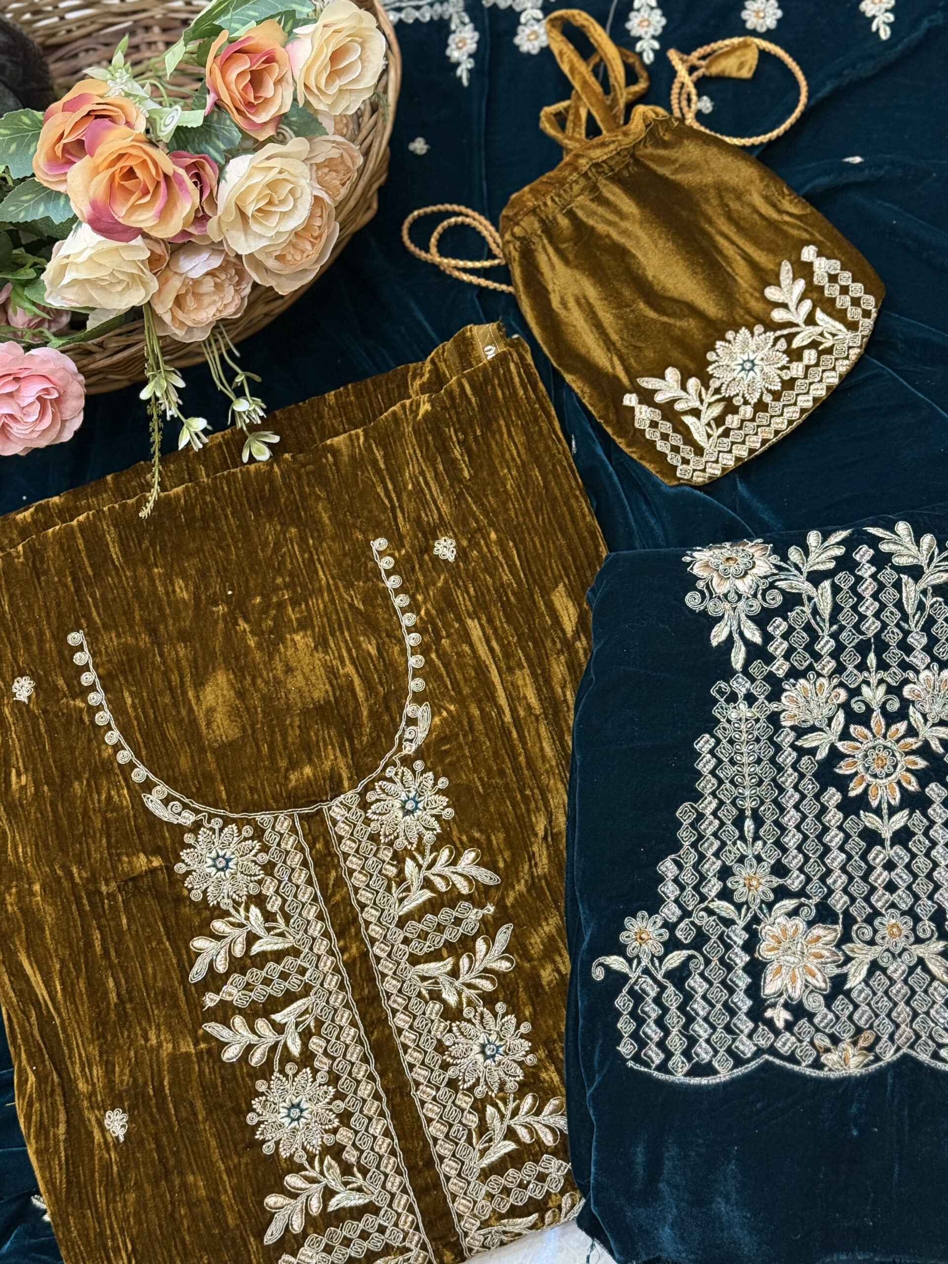 pink crushed velvet unstitched suit set pink crushed velvet unstitched suit set