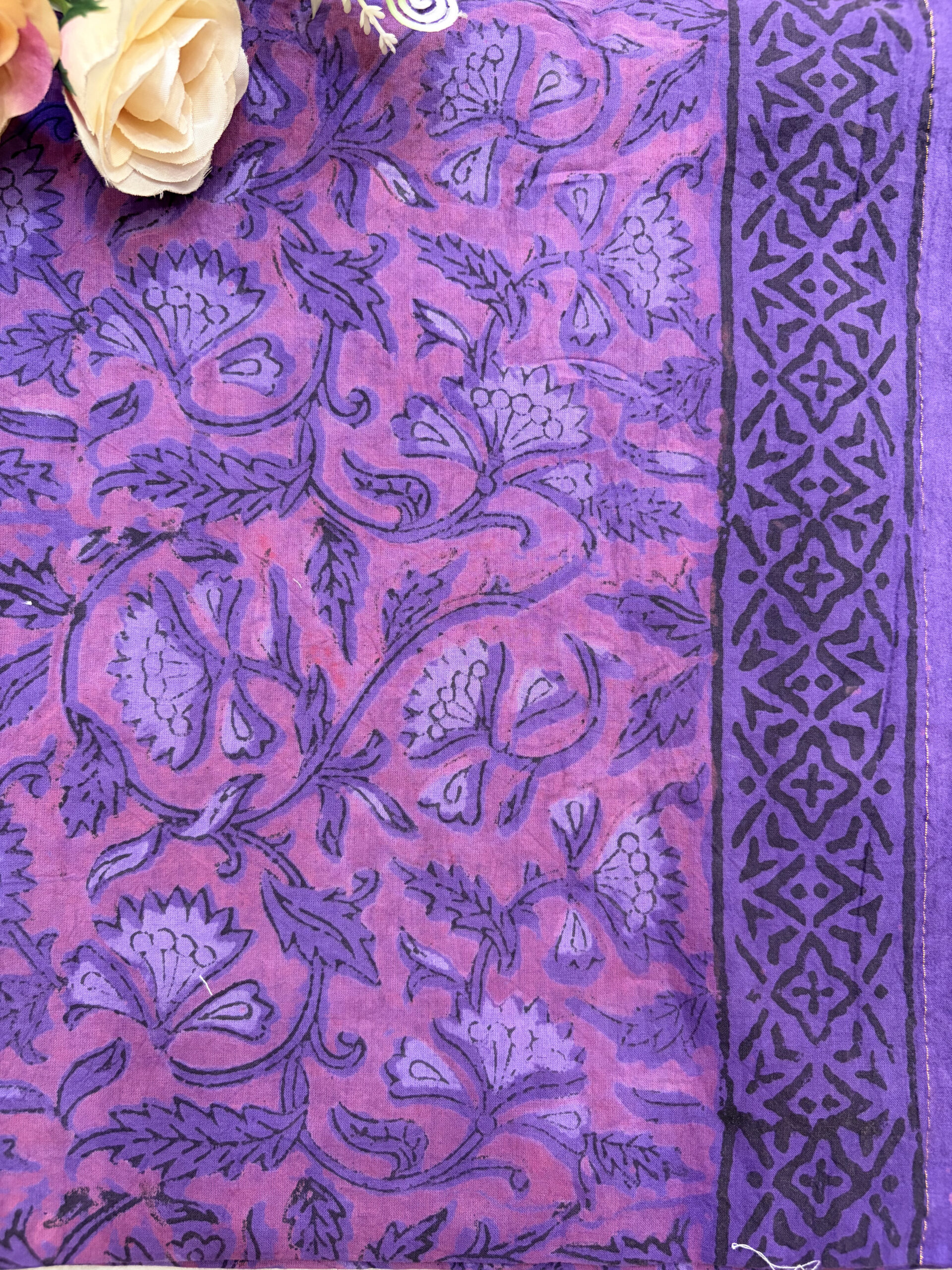 Lavender Vanaspati Ajrakh Cotton Suit Set - Image 6