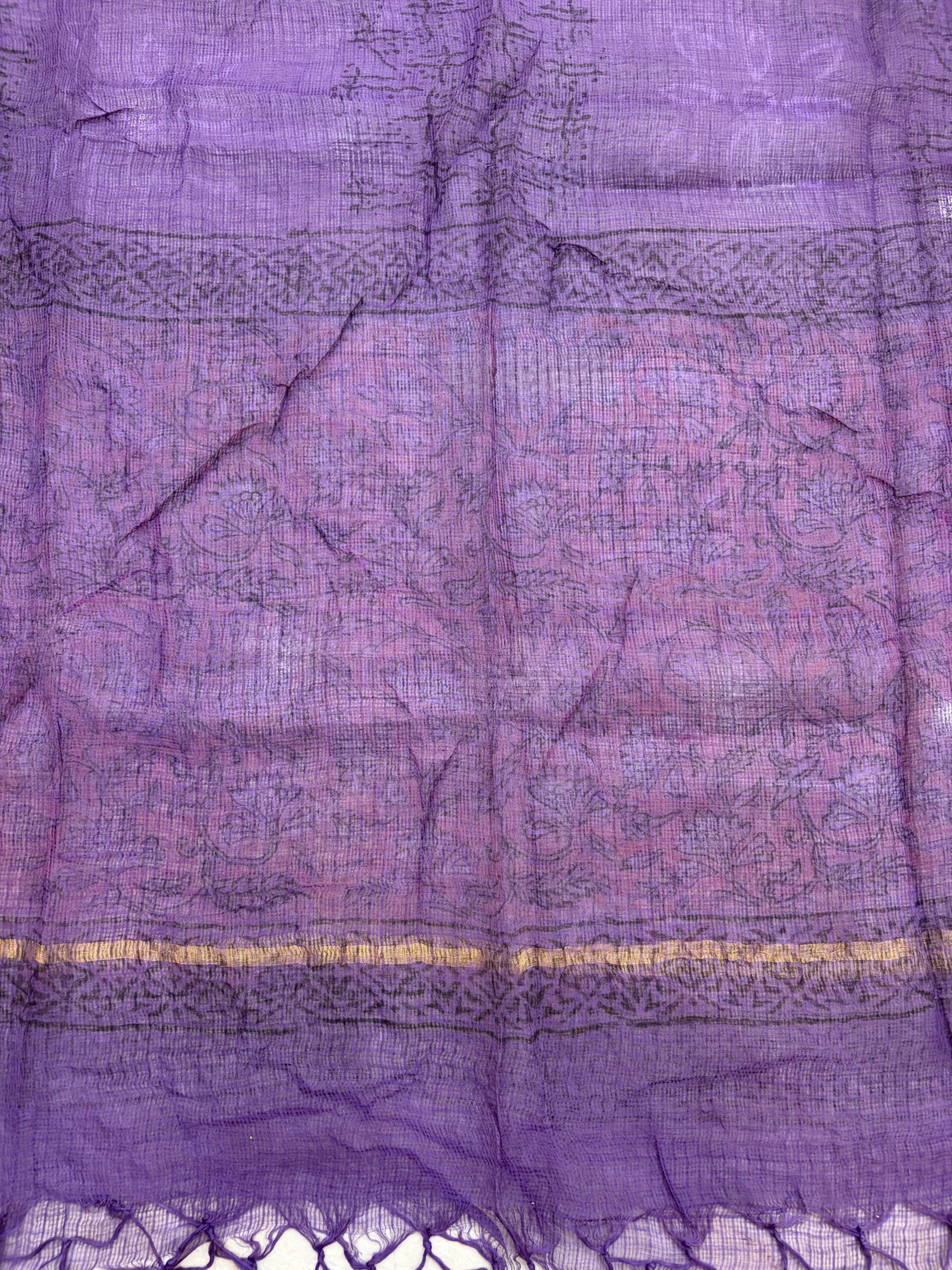 Lavender Vanaspati Ajrakh Cotton Suit Set - Image 5